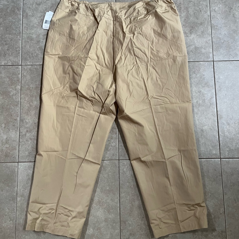 Liz Claiborne Womens Beige Michaela Stretch Cotton Straight Pants 22W  NWT - Picture 6 of 6